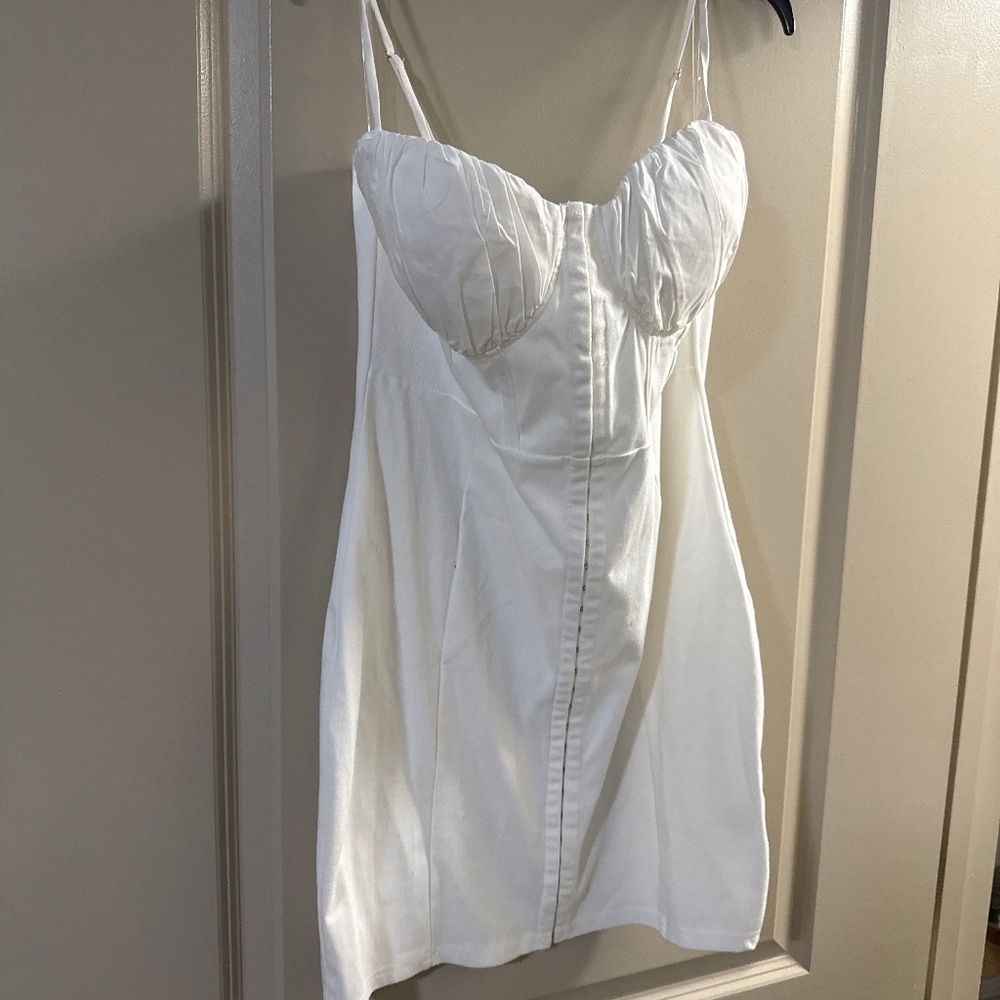 Fashion, nova white mini dress